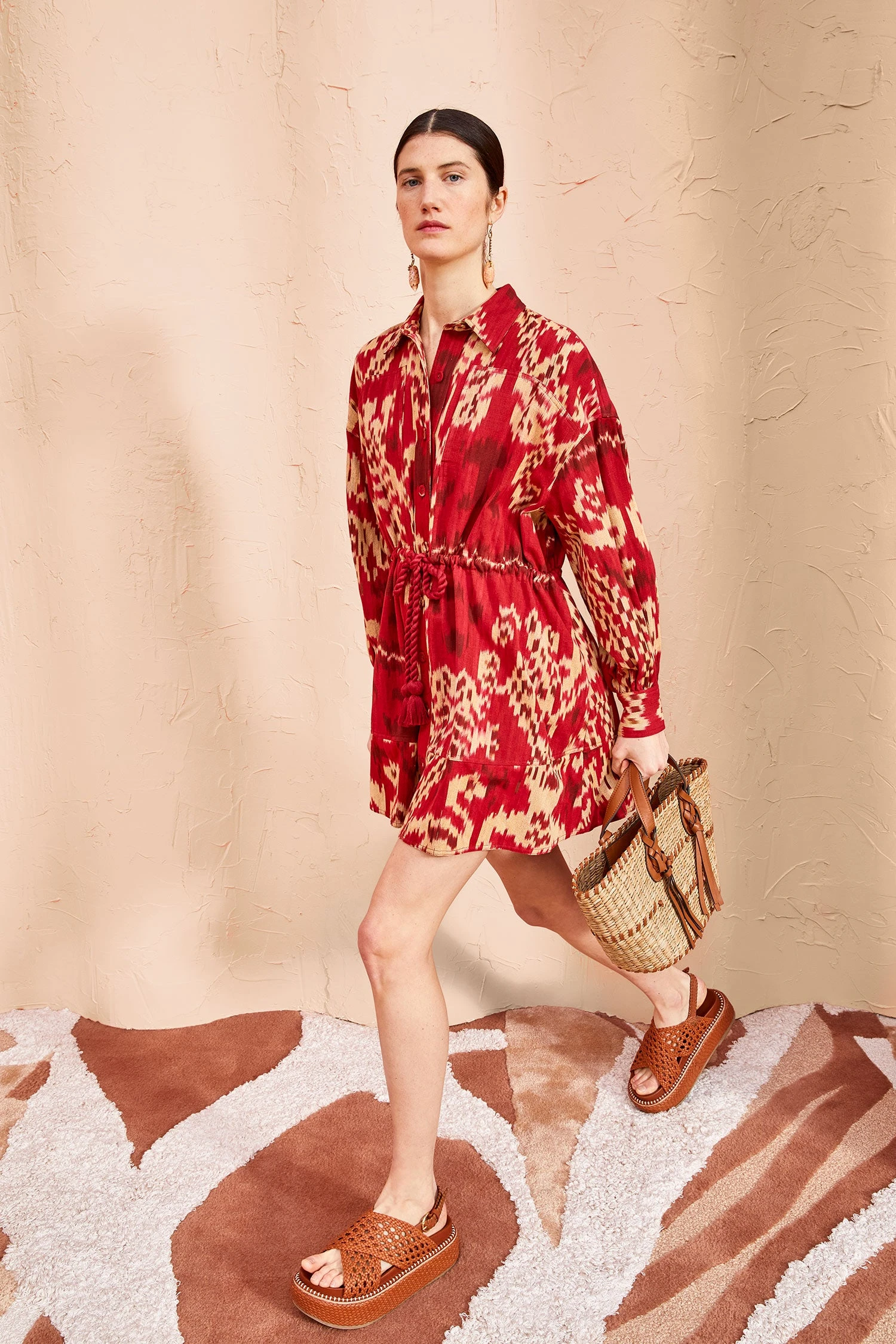 ULLA JOHNSON Dari Dress - Vermilion 4 ULLA JOHNSON Dari Dress - Vermilion - Image 4