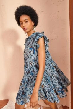 ULLA JOHNSON Denia Dress - Morning Glory -ULLA JOHNSON Outlet ULLA JOHNSON Denia Dress MORNING GLORY 04