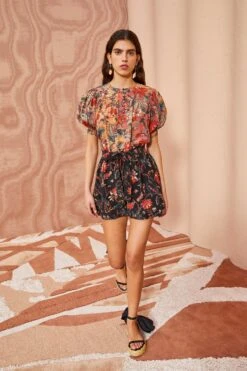 ULLA JOHNSON Dina Top - Coral Bloom -ULLA JOHNSON Outlet ULLA JOHNSON Dina Top CORAL BLOOM 0055