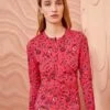 ULLA JOHNSON Dione Rash Guard - Poppy Floral