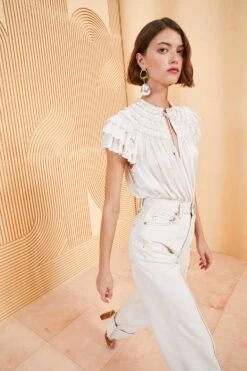 ULLA JOHNSON Eva Top - Blanc