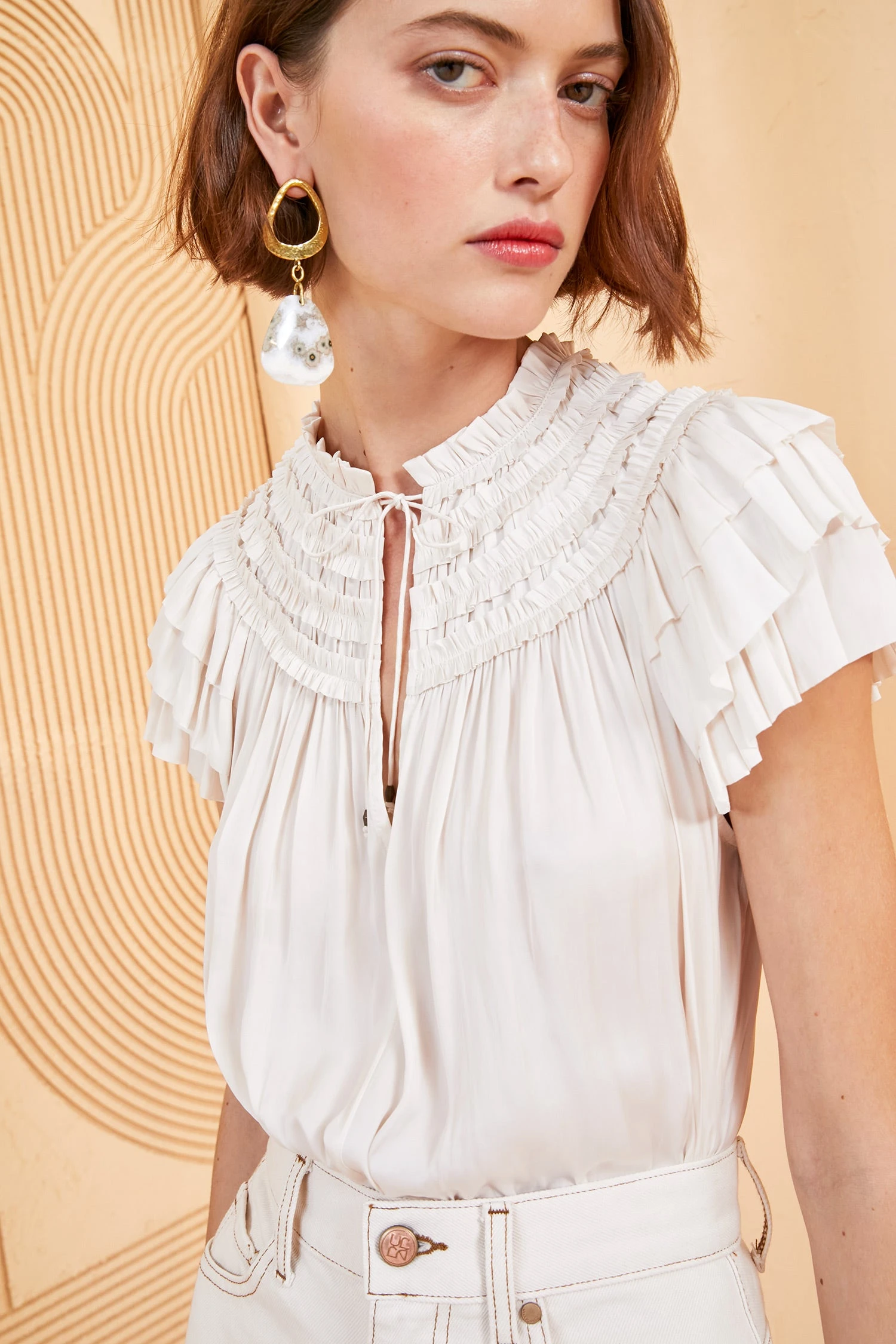 ULLA JOHNSON Eva Top - Blanc 2 ULLA JOHNSON Eva Top - Blanc - Image 2