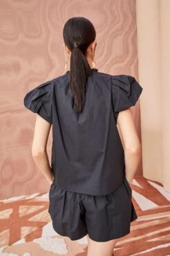 ULLA JOHNSON Evelyn Top - Noir -ULLA JOHNSON Outlet ULLA JOHNSON EVELYN TOP NOIR 04