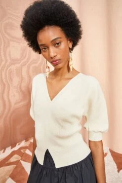 ULLA JOHNSON Eila Top - Chalk -ULLA JOHNSON Outlet ULLA JOHNSON Eila Top CHALK 0092