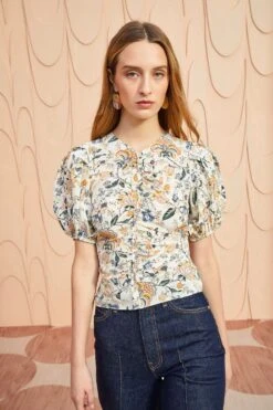 ULLA JOHNSON Elise Top - Gardenia 7 ULLA JOHNSON Elise Top - Gardenia -ULLA JOHNSON Outlet ULLA JOHNSON Elise Top GARDENIA 0013