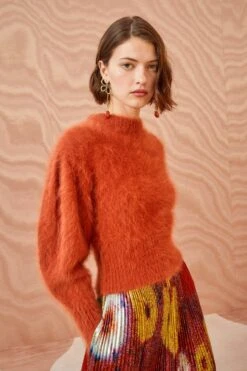 ULLA JOHNSON Emira Pullover - Redwood -ULLA JOHNSON Outlet ULLA JOHNSON Emira Pullover REDWOOD 0111