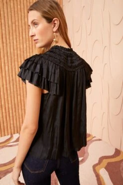 ULLA JOHNSON Eva Top - Noir 7 ULLA JOHNSON Eva Top - Noir -ULLA JOHNSON Outlet ULLA JOHNSON Eva Top Noir 0069