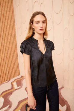 ULLA JOHNSON Eva Top - Noir 8 ULLA JOHNSON Eva Top - Noir -ULLA JOHNSON Outlet ULLA JOHNSON Eva Top Noir 0086