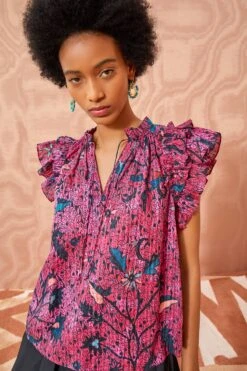 ULLA JOHNSON Fleur Top - Snapdragon -ULLA JOHNSON Outlet ULLA JOHNSON Fleur Top SNAPDRAGON 05