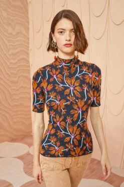 ULLA JOHNSON Flora Top - Bellflower 9 ULLA JOHNSON Flora Top - Bellflower -ULLA JOHNSON Outlet ULLA JOHNSON Flora Top BELLFLOWER 03