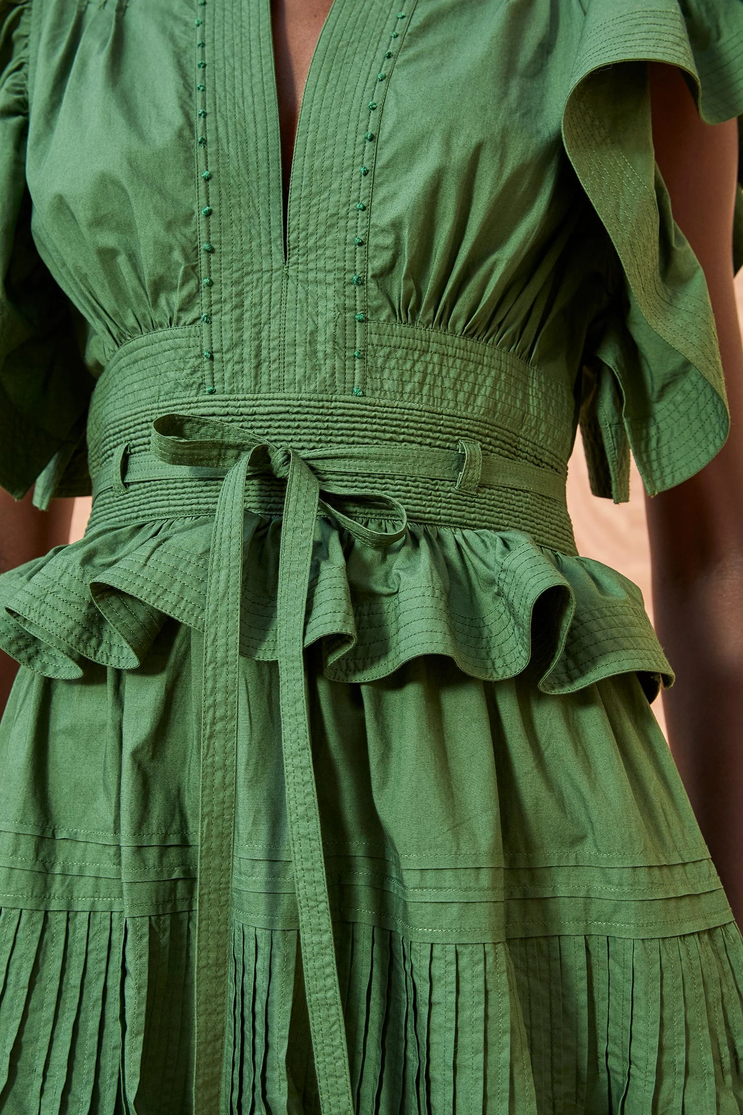 ULLA JOHNSON Florence Dress - Juniper 2 ULLA JOHNSON Florence Dress - Juniper - Image 2