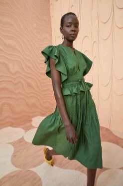 ULLA JOHNSON Florence Dress - Juniper 9 ULLA JOHNSON Florence Dress - Juniper -ULLA JOHNSON Outlet ULLA JOHNSON Florence Dress JUNIPER 03