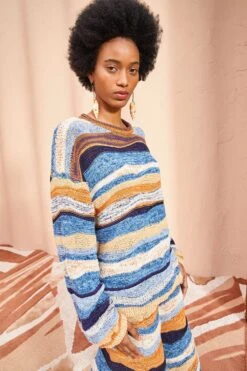 ULLA JOHNSON Francie Pullover - Aegean 9 ULLA JOHNSON Francie Pullover - Aegean -ULLA JOHNSON Outlet ULLA JOHNSON Francie Pullover AEGEAN 03