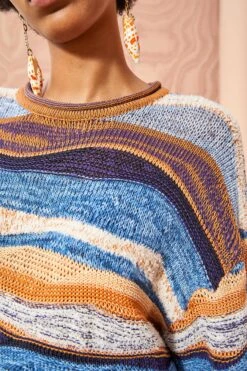 ULLA JOHNSON Francie Pullover - Aegean 11 ULLA JOHNSON Francie Pullover - Aegean -ULLA JOHNSON Outlet ULLA JOHNSON Francie Pullover AEGEAN 05