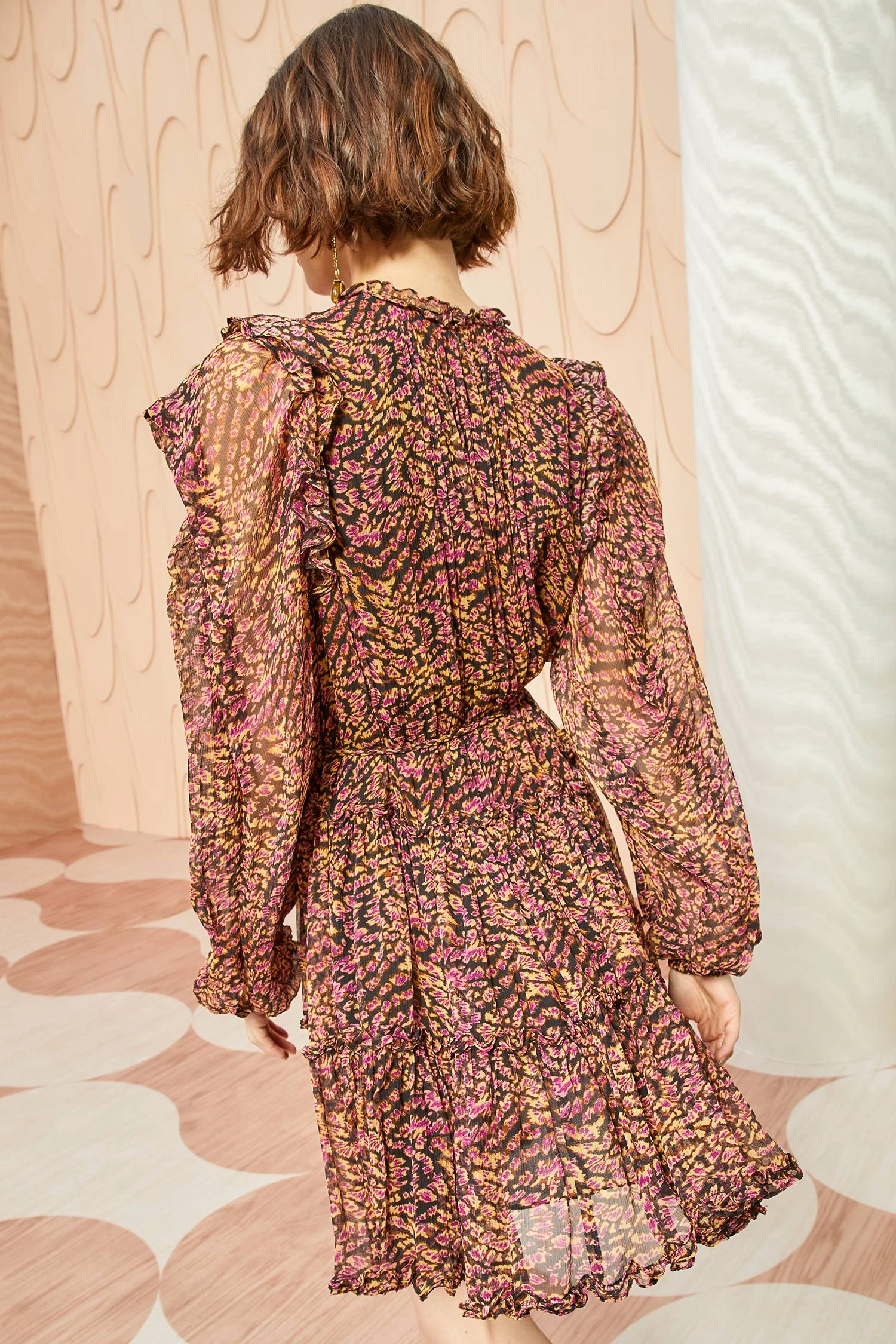 ULLA JOHNSON Gaelle Dress - Pomegranate 4 ULLA JOHNSON Gaelle Dress - Pomegranate - Image 4