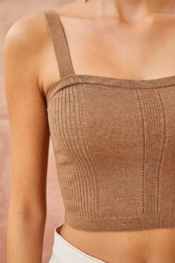 ULLA JOHNSON Giselle Top - Chestnut 9 ULLA JOHNSON Giselle Top - Chestnut -ULLA JOHNSON Outlet ULLA JOHNSON Giselle Top CHESTNUT 05