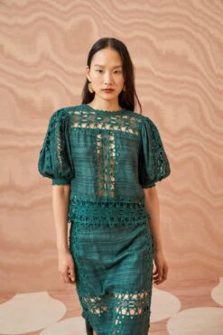 ULLA JOHNSON Gita Top - Cypress 8 ULLA JOHNSON Gita Top - Cypress -ULLA JOHNSON Outlet ULLA JOHNSON Gita Top CYPRESS 01 MAIN