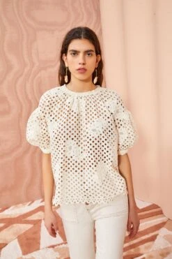 ULLA JOHNSON Grace Top - Pearl -ULLA JOHNSON Outlet ULLA JOHNSON Grace Top PEARL 03