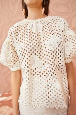 ULLA JOHNSON Grace Top - Pearl -ULLA JOHNSON Outlet ULLA JOHNSON Grace Top PEARL 05