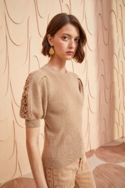 ULLA JOHNSON Harper Top - Fawn -ULLA JOHNSON Outlet ULLA JOHNSON Harper Top FAWN 03