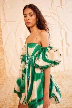 ULLA JOHNSON Hartigan Dress - Portrait In Green -ULLA JOHNSON Outlet ULLA JOHNSON HartiganDress PORTRAITINGREEN SP250159 03