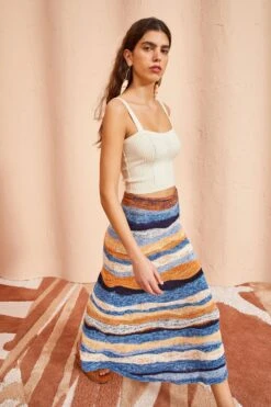 ULLA JOHNSON Hattie Skirt - Aegean 9 ULLA JOHNSON Hattie Skirt - Aegean -ULLA JOHNSON Outlet ULLA JOHNSON Hattie Skirt AEGEAN 05