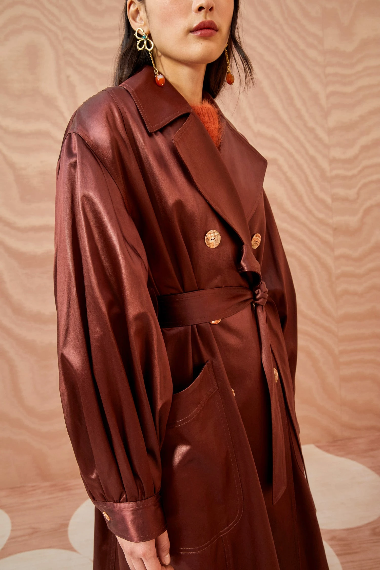 ULLA JOHNSON Helaine Coat - Mahogany 2 ULLA JOHNSON Helaine Coat - Mahogany - Image 2
