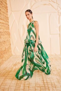 ULLA JOHNSON Helen Gown - Portrait In Green 7 ULLA JOHNSON Helen Gown - Portrait In Green -ULLA JOHNSON Outlet ULLA JOHNSON HelenGown PORTRAITINGREEN SP250128 03