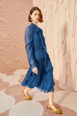 ULLA JOHNSON Idalia Dress - Sapphire -ULLA JOHNSON Outlet ULLA JOHNSON Idalia Dress SAPPHIRE 04 UPDATE