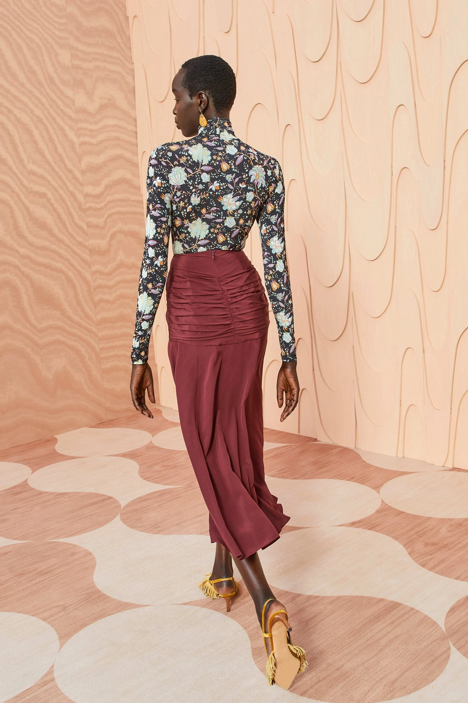 ULLA JOHNSON Imani Skirt - Mahogany 4 ULLA JOHNSON Imani Skirt - Mahogany - Image 4