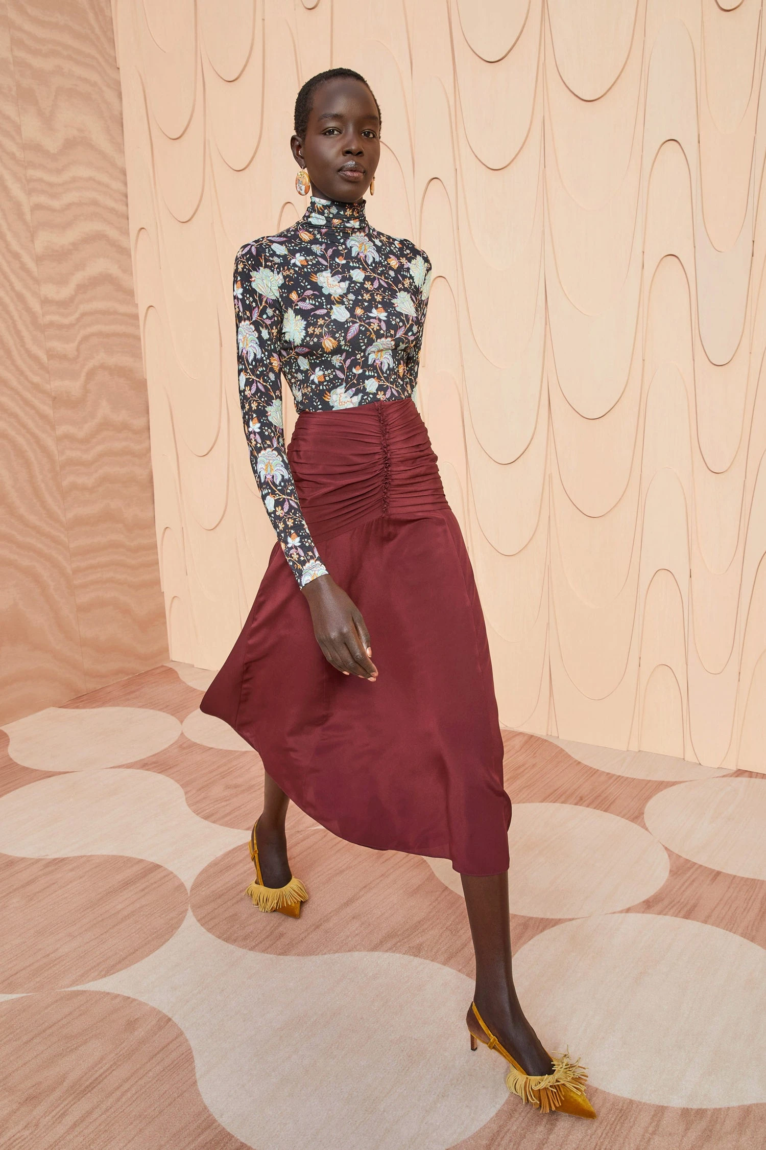 ULLA JOHNSON Imani Skirt - Mahogany 3 ULLA JOHNSON Imani Skirt - Mahogany - Image 3