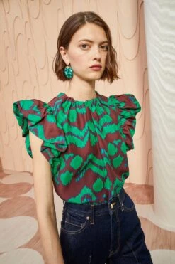 ULLA JOHNSON Iren Top - Malachite 9 ULLA JOHNSON Iren Top - Malachite -ULLA JOHNSON Outlet ULLA JOHNSON Iren Top MALACHITE 05