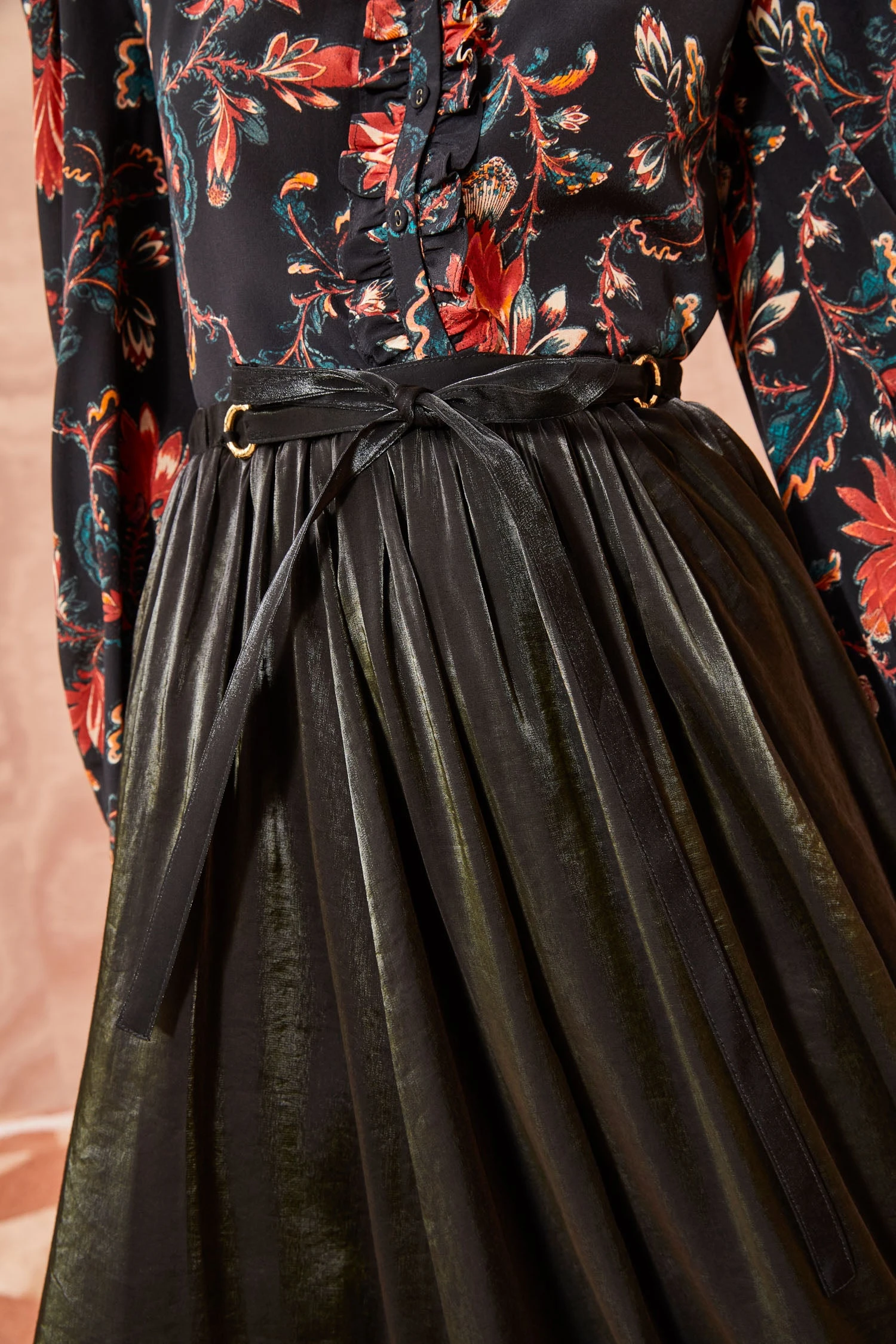 ULLA JOHNSON Irvette Skirt - Noir 2 ULLA JOHNSON Irvette Skirt - Noir - Image 2