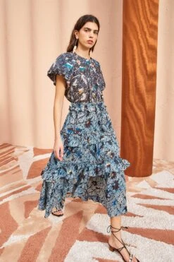 ULLA JOHNSON Josette Skirt - Morning Glory -ULLA JOHNSON Outlet ULLA JOHNSON Josette Skirt MORNING GLORY 03