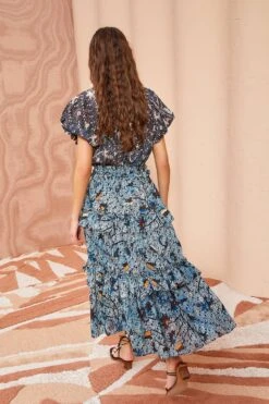 ULLA JOHNSON Josette Skirt - Morning Glory -ULLA JOHNSON Outlet ULLA JOHNSON Josette Skirt MORNING GLORY 04