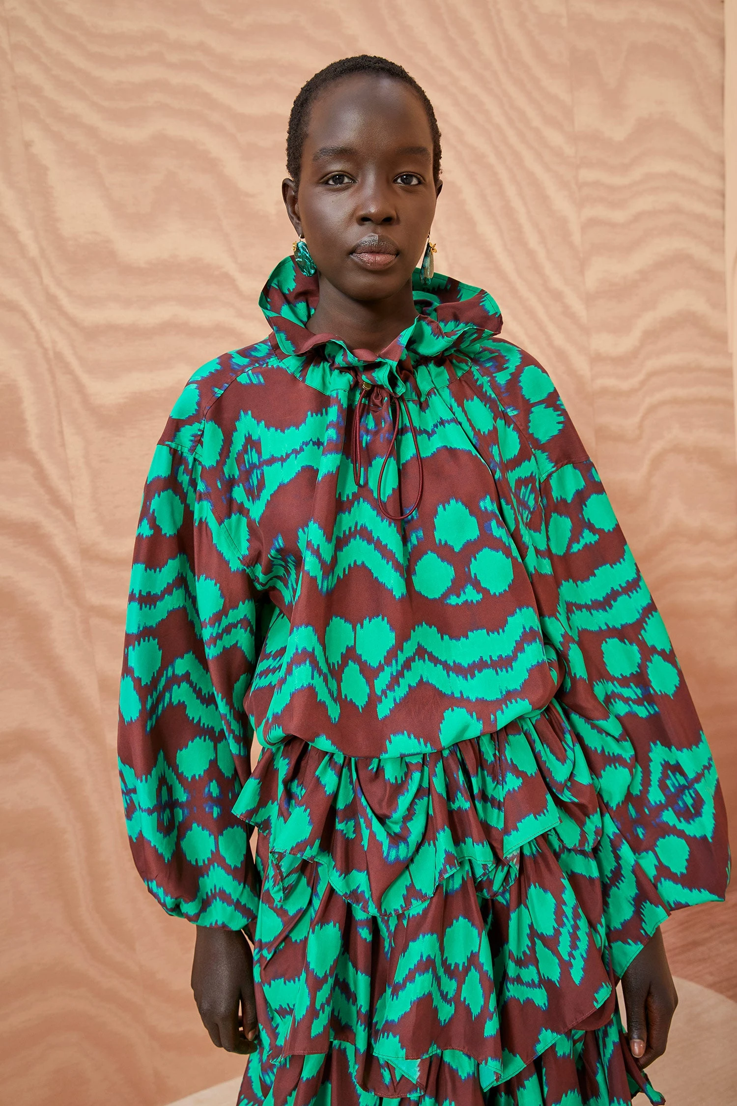 ULLA JOHNSON Kamara Blouse - Malachite 2 ULLA JOHNSON Kamara Blouse - Malachite - Image 2