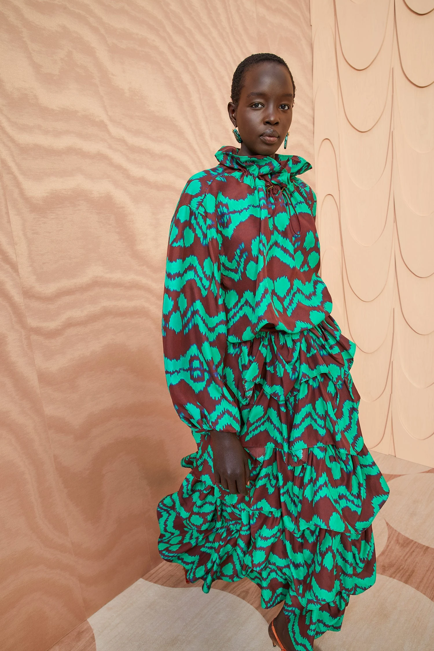 ULLA JOHNSON Kamara Blouse - Malachite 1 ULLA JOHNSON Kamara Blouse - Malachite