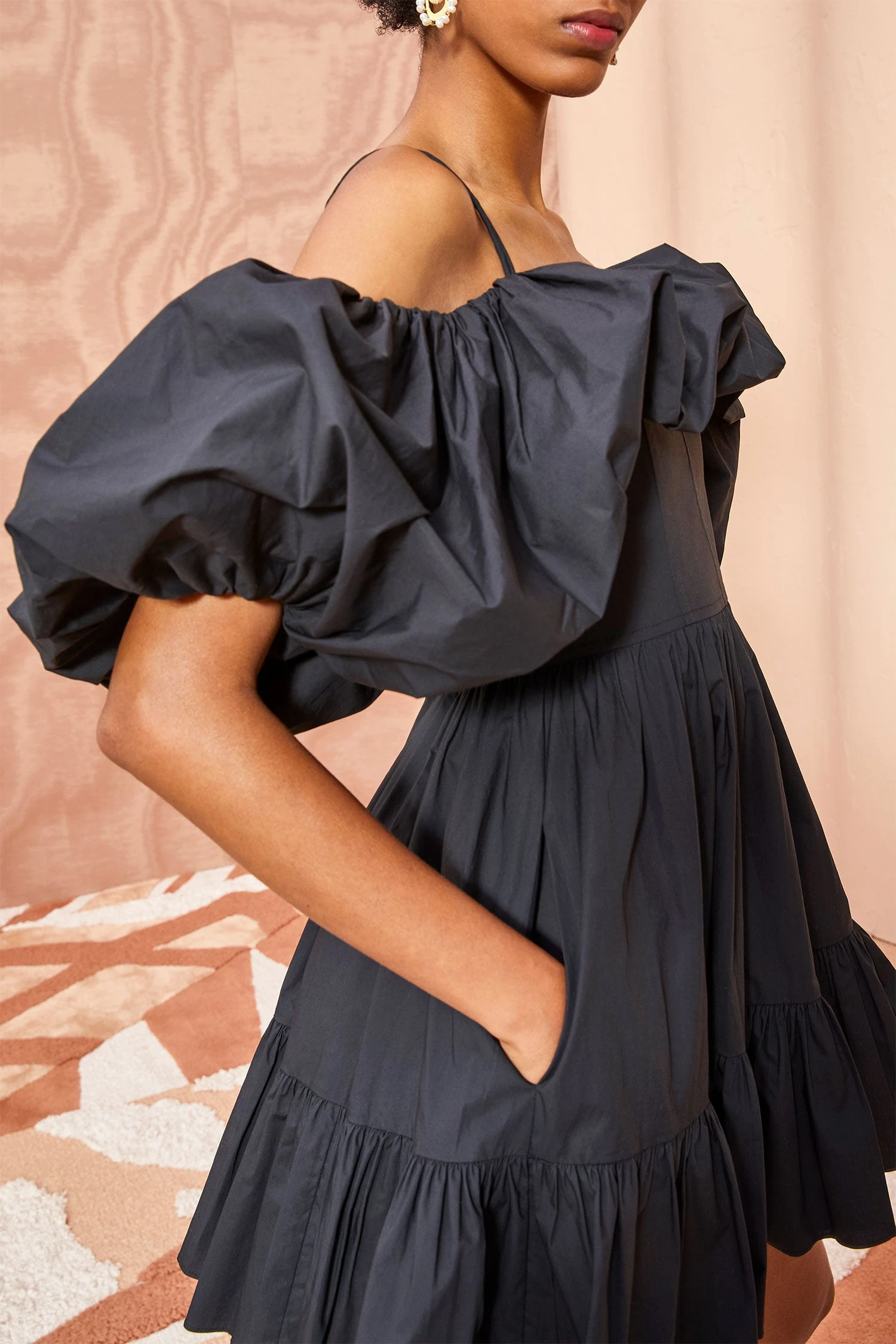 ULLA JOHNSON Lila Dress - Noir 2 ULLA JOHNSON Lila Dress - Noir - Image 2