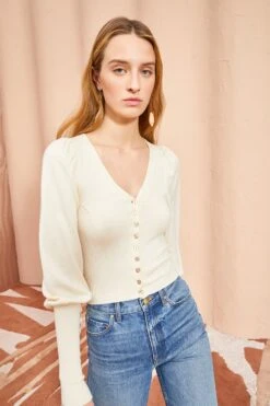 ULLA JOHNSON Leslie Cardigan - Chalk -ULLA JOHNSON Outlet ULLA JOHNSON Leslie Cardigan CHALK 0079