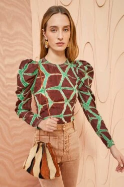 ULLA JOHNSON Leyla Blouse - Teak -ULLA JOHNSON Outlet ULLA JOHNSON Leyla Blouse TEAK 0054