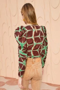 ULLA JOHNSON Leyla Blouse - Teak -ULLA JOHNSON Outlet ULLA JOHNSON Leyla Blouse TEAK 0140