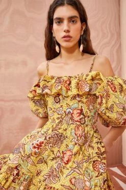 ULLA JOHNSON Lila Dress - Calla Lily 7 ULLA JOHNSON Lila Dress - Calla Lily -ULLA JOHNSON Outlet ULLA JOHNSON Lila Dress CALLA LILY 03