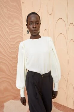 ULLA JOHNSON Lilliana Blouse - Pristine -ULLA JOHNSON Outlet ULLA JOHNSON Lilliana Blouse PRISTINE 01 MAIN