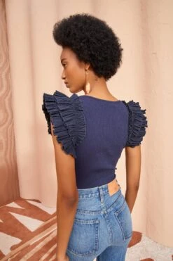 ULLA JOHNSON Lilo Top - Midnight -ULLA JOHNSON Outlet ULLA JOHNSON Lilo Top MIDNIGHT 04