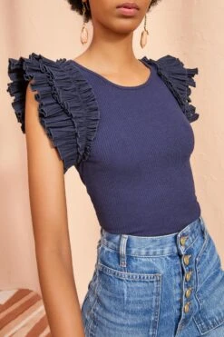 ULLA JOHNSON Lilo Top - Midnight -ULLA JOHNSON Outlet ULLA JOHNSON Lilo Top MIDNIGHT 05