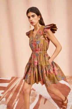 ULLA JOHNSON Loretta Dress - Bamboo 7 ULLA JOHNSON Loretta Dress - Bamboo -ULLA JOHNSON Outlet ULLA JOHNSON Loretta Dress BAMBOO 03