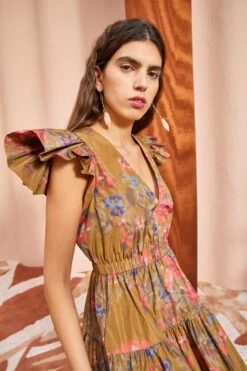 ULLA JOHNSON Loretta Dress - Bamboo 9 ULLA JOHNSON Loretta Dress - Bamboo -ULLA JOHNSON Outlet ULLA JOHNSON Loretta Dress BAMBOO 05