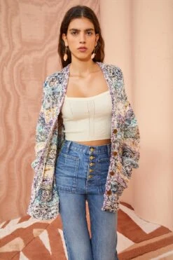 ULLA JOHNSON Lucinda Cardigan - Haze -ULLA JOHNSON Outlet ULLA JOHNSON Lucinda Cardigan HAZE 01 MAIN