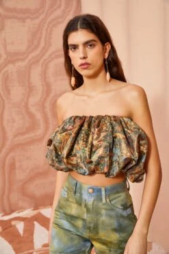 ULLA JOHNSON Lyla Top - Woodland 9 ULLA JOHNSON Lyla Top - Woodland -ULLA JOHNSON Outlet ULLA JOHNSON Lyla Top WOODLAND 0038