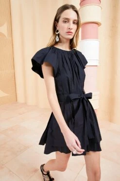 ULLA JOHNSON Mae Dress - Noir -ULLA JOHNSON Outlet ULLA JOHNSON MAE DRESS NOIR 05